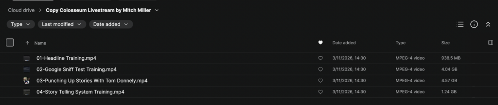 Mitch Miller – Copy Colosseum Livestream