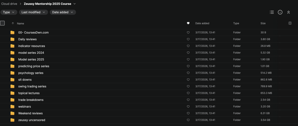 Zeussy Mentorship 2025