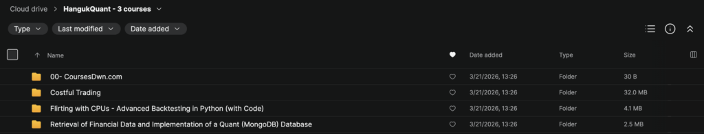 HangukQuant – 3 Courses