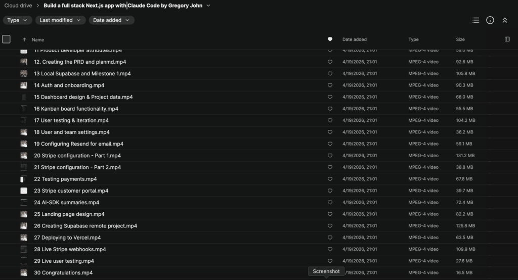 Gregory John – Build a full stack Next.js app with Claude Code