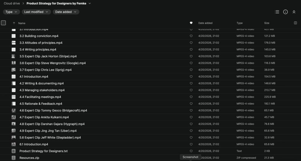 Femke – Product Strategy for Designers