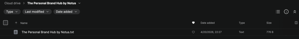 Notus – The Personal Brand Hub